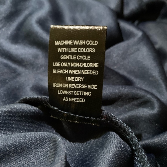 Navy Floral Tiered Dress TRIXXI Square Neckline Lettuce Ruffle Size Large - Picture 9 of 9